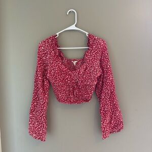 Floral Red Women's Top